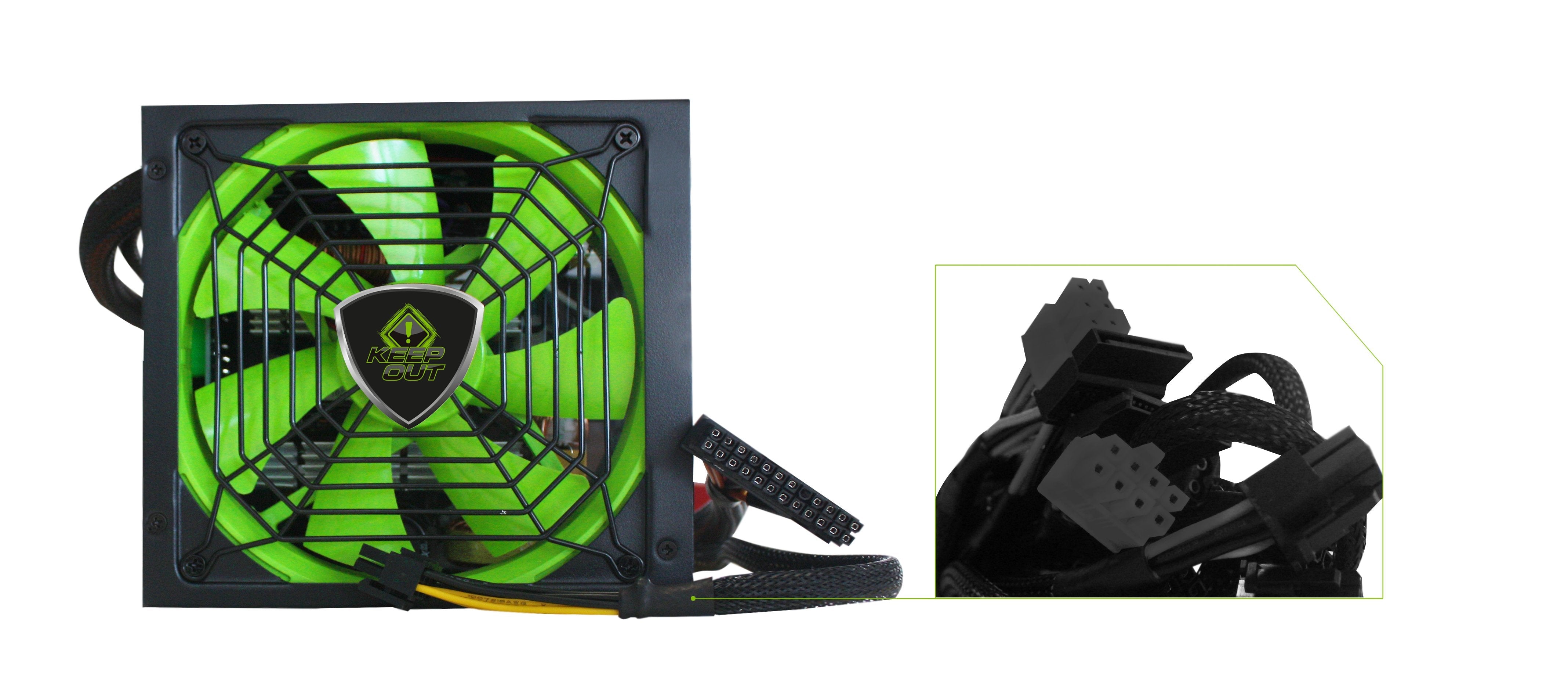 Fuente De Alimentacion Keepout 1000w Modular Gaming 1000w/ Ventilador 140mm/ Modular