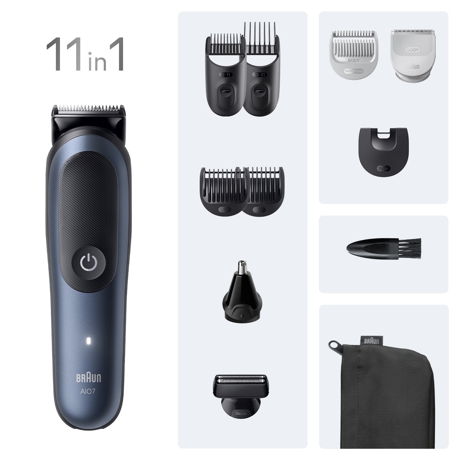 Braun Aio7540 Recortadora De Barba Y Cuerpo 11 En Uno