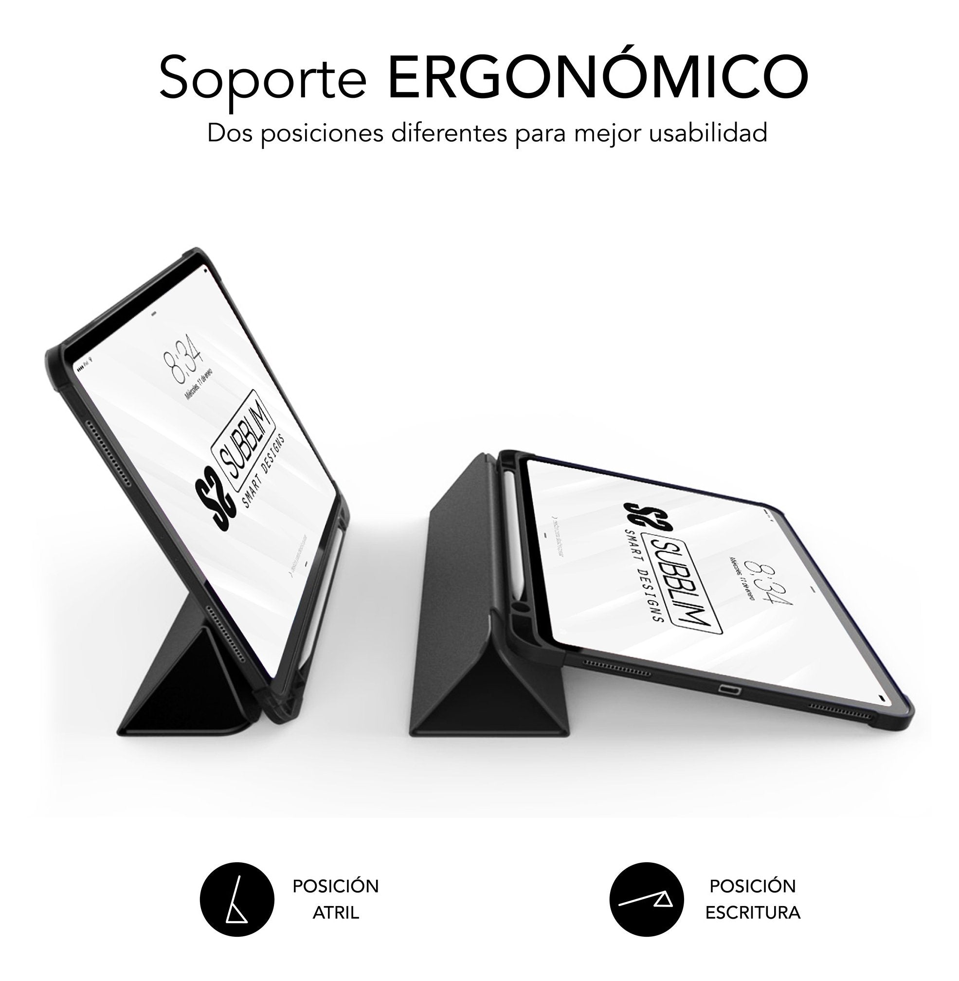 Funda Subblim Clear Shock Case Para Ipad Pro 11' 2024 M4 Negra