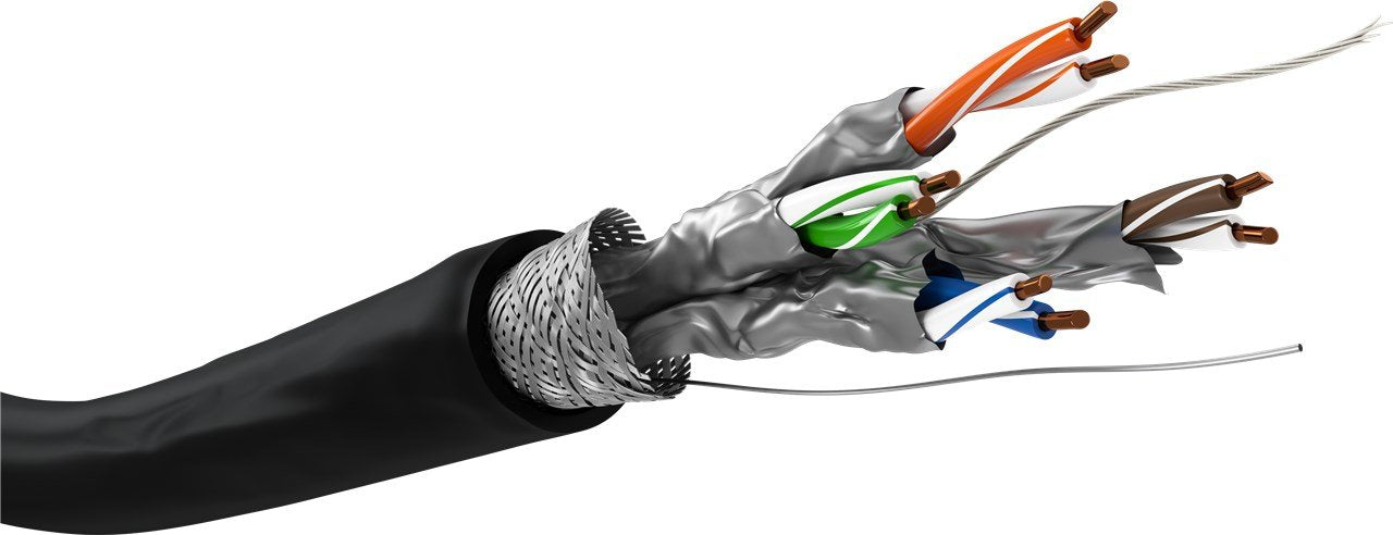 Cable Goobay 77624 De Red Negro 100 M Cat6a S/Ftp (S-Stp) Negro, 100 M, Cat6a, S/Ftp (S-Stp)