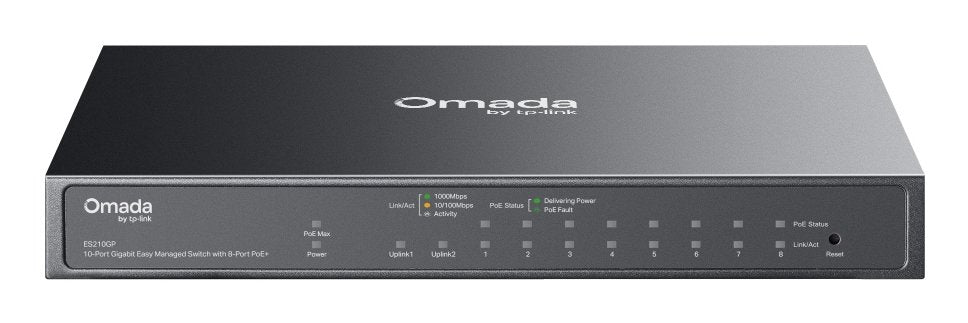 Switch Omada Tp-Link 10-Port Gigabit Easy Managed Switch With 8-Port Poe+