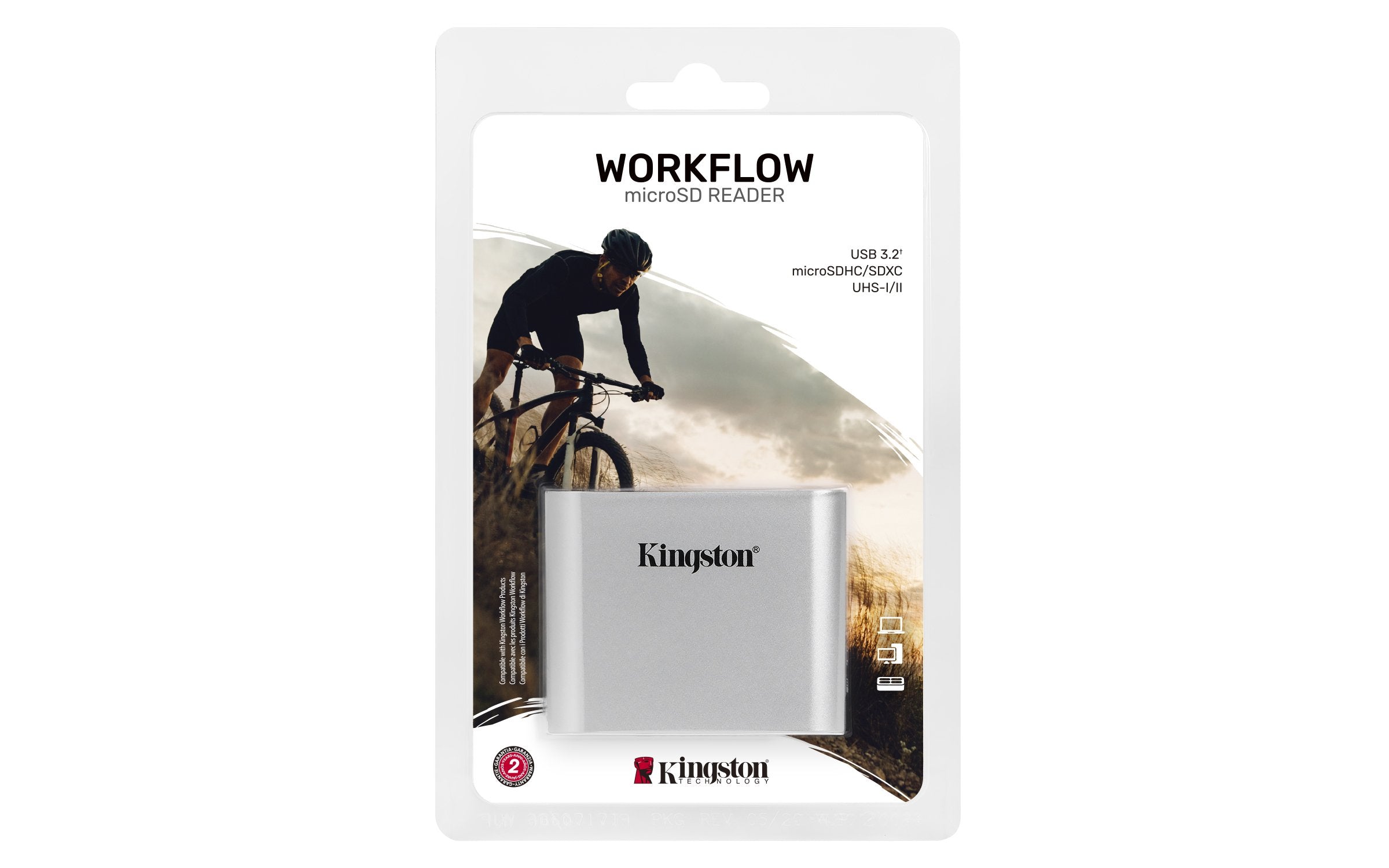 EAN 0740617307757 - Kingston Technology Workflow microSD Reader Negro, Plata imagen 2