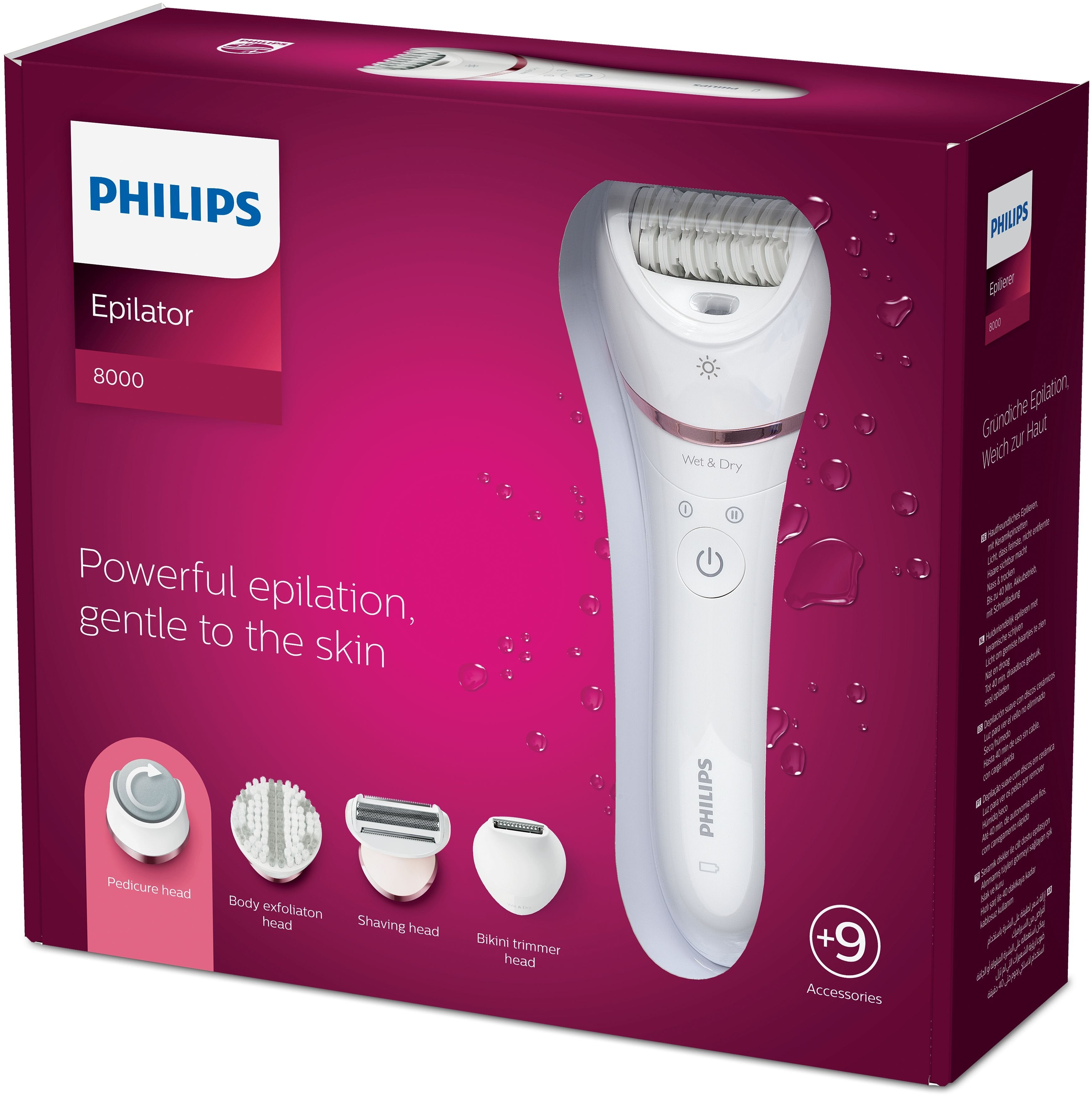 EAN 8710103935544 - Philips BRE740/10 depiladora Rosa, Blanco imagen 3