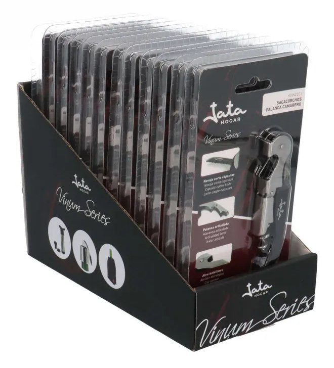 EAN 8436584383321 - JATA HVIN2202 sacacorchos Sacacorchos de palanca Negro, Acero inoxidable imagen 8