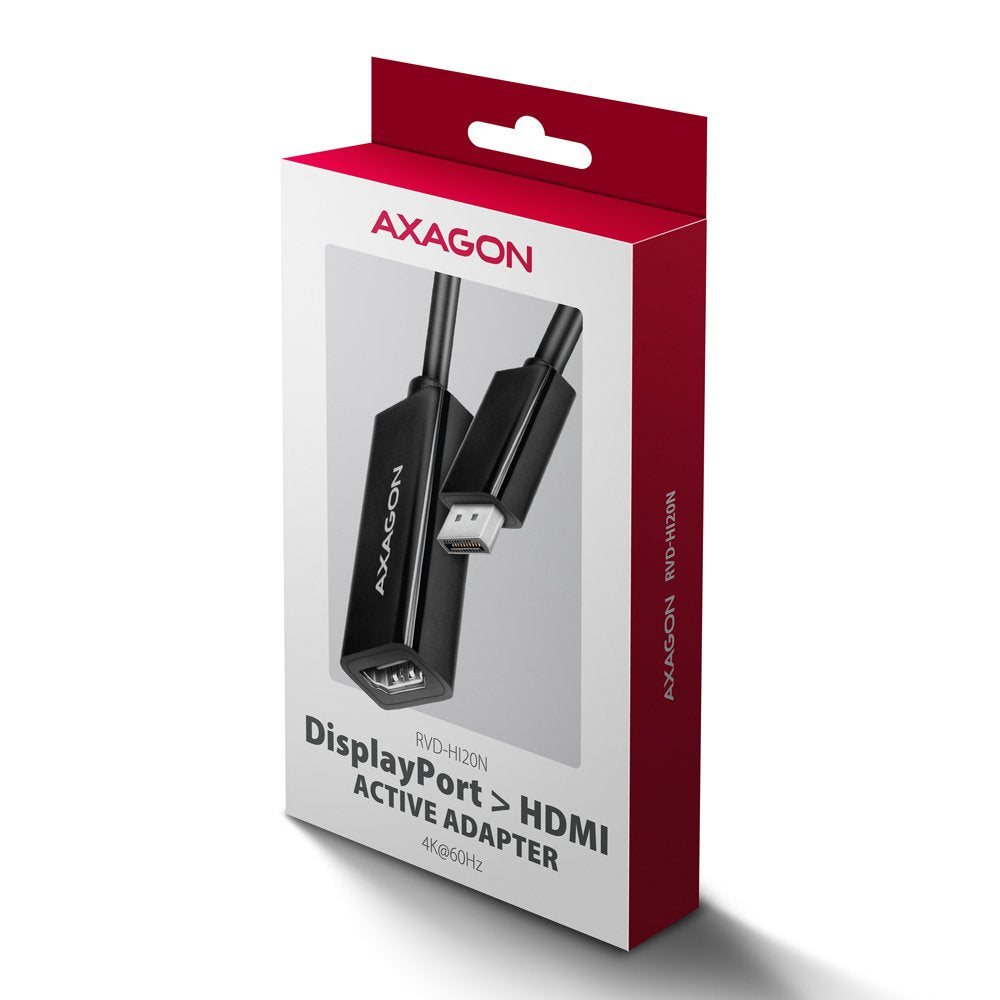 EAN 8595247908810 - Axagon RVD-HI20N adaptador de cable de vídeo 0,15 m DisplayPort HDMI Negro imagen 7