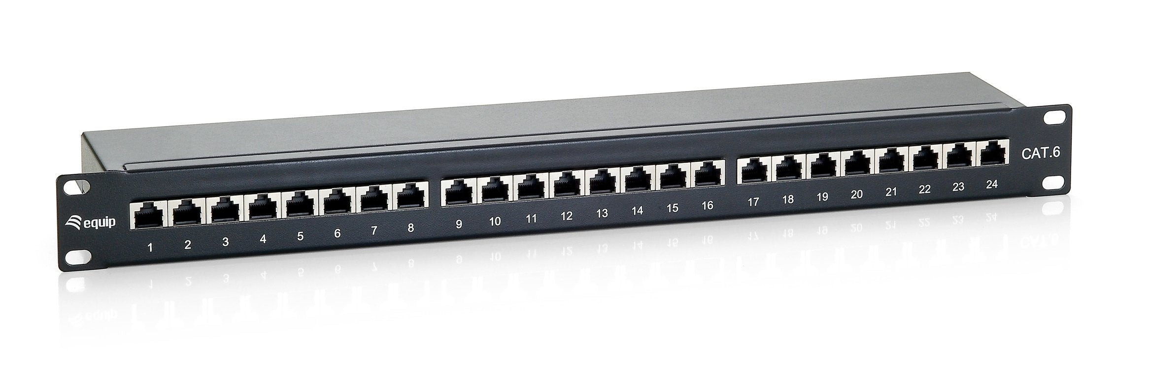 Equip Patch Panel 24 Puertos Categoria 6 Apantallado Color Negro