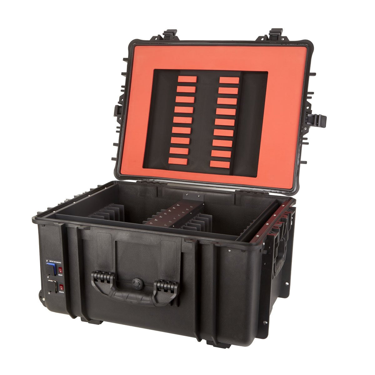 Deqster Kt16c-Pd (Función De Carga Rápida) Para 16 Ipads, Solo Laden, Negro Naranja, 16 In 1, 1,8m, Usb-C Pd, 10-744121