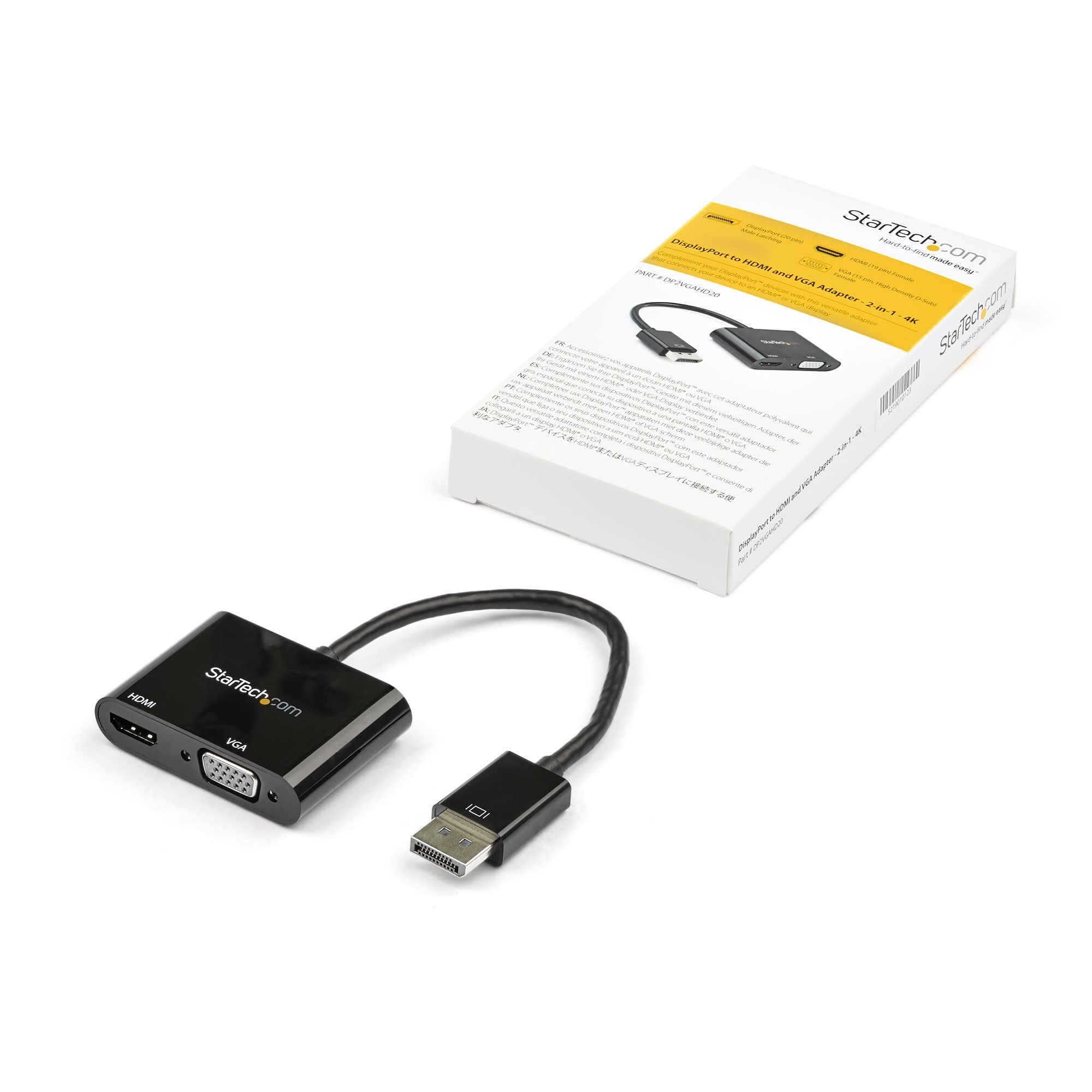 Displayport To Hdmi Y Vga Adapter 4k 60hz - For Mac And Windows