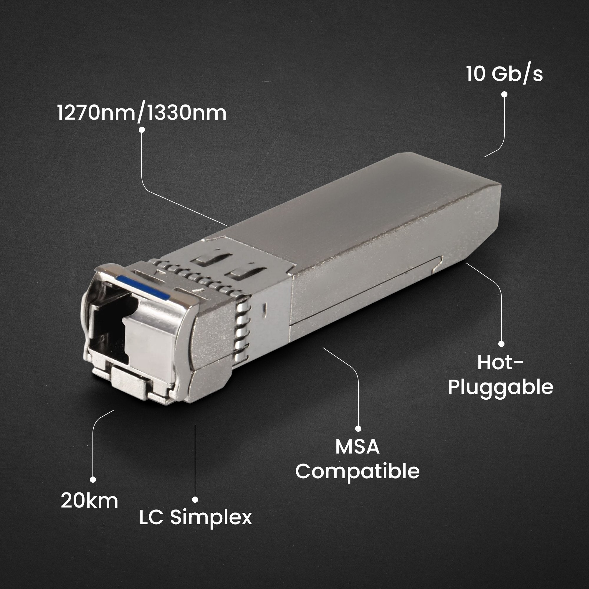 Extralink Sfp+ 10g Wdm 1270/1330nm Sm 20km - Pair (Dedicated To Hp/Aruba)