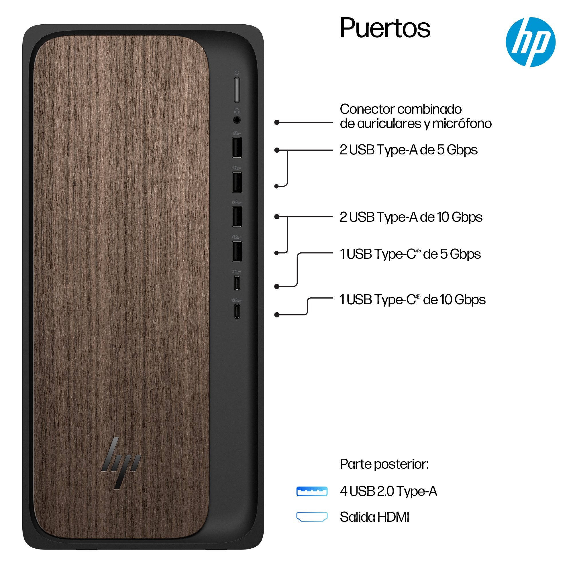 EAN 0199642962392 - HP OmniDesk AI M03-0016ns PC Intel Core Ultra 5 225 16 GB DDR5-SDRAM 1 TB SSD Windows 11 Home Torre AI PC imagen 4