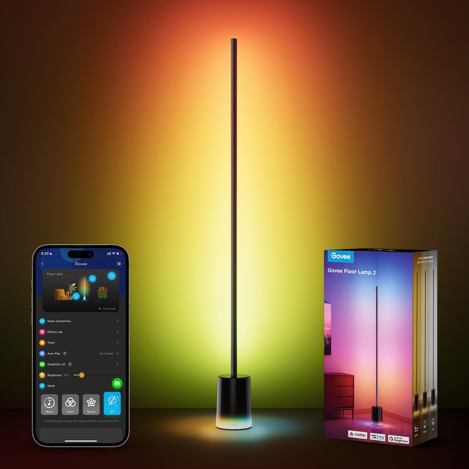 EAN 6974316999898 - Govee H607C Lámpara de pie inteligente Wi-Fi/Bluetooth imagen 3