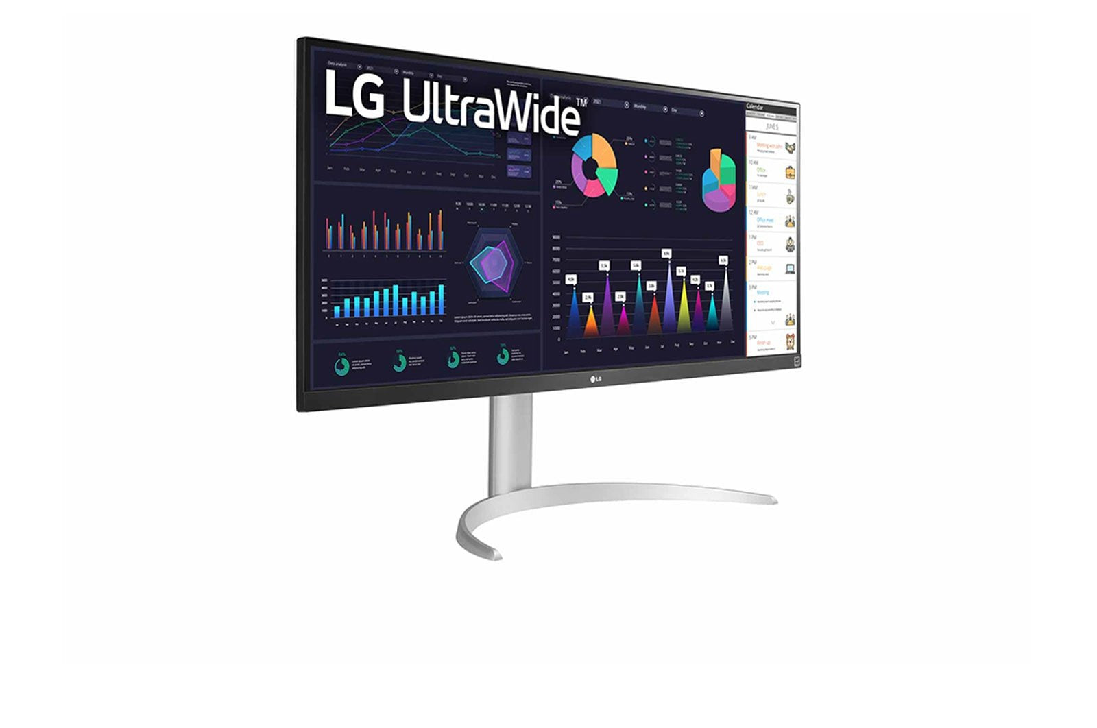 Lg 34wq650-W Pantalla Para Pc 86,4 Cm (34") 2560 X 1080 Pixeles 4k Ultra Hd Lcd Plata, Blanco