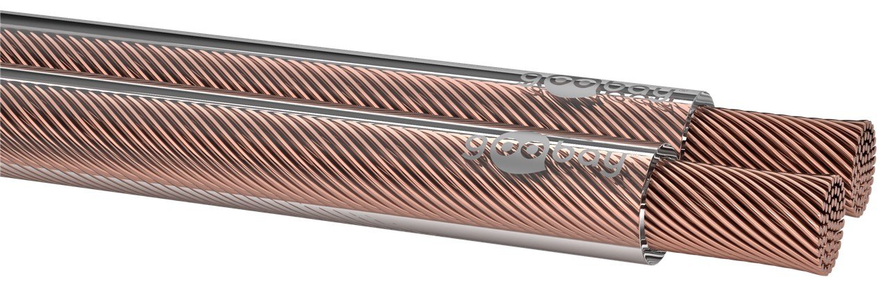 Bobina De 100 Metros Cable Altavoz Transparente 2x4.00mm Cca-Pvc Cpr Eca Goobay