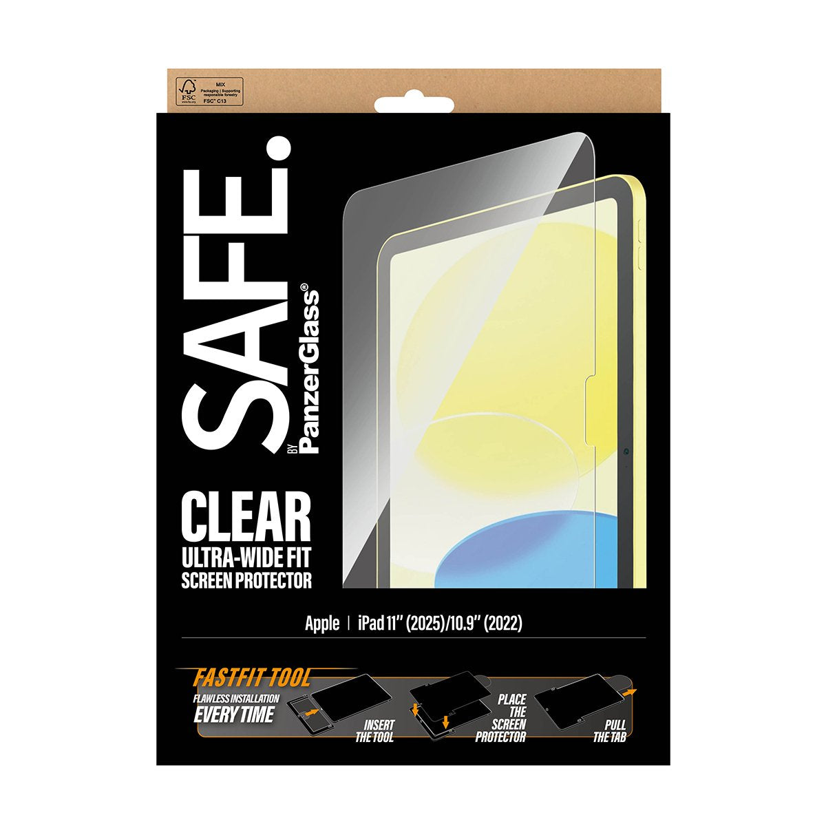 EAN 5715685031403 - PanzerGlass SAFE. by ® Screen Protector iPad 11" (2025) | 10.9" (2022) | Ultra-Wide Fit w. Fastfit tool P imagen 3