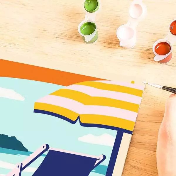 Juego De Pared De La Galería Ravensburger Creart - En La Playa, Pintura 23901