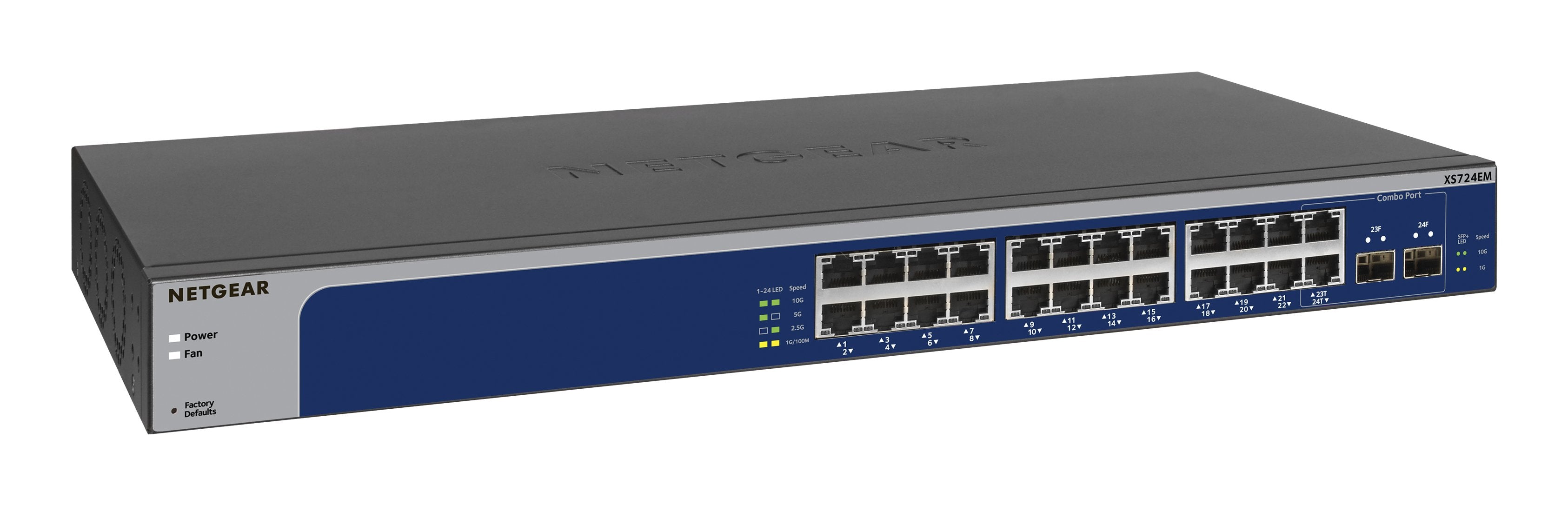 EAN 606449174458 - NETGEAR XS724EM Gestionado L2 10G Ethernet (100/1000/10000) 1U Azul, Gris imagen 4