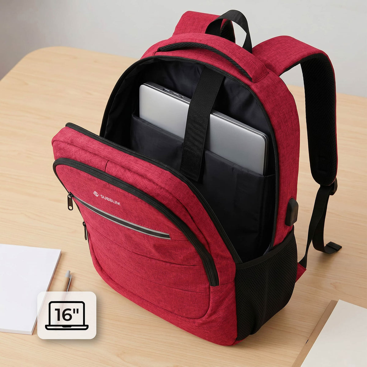 EAN 8436586743901 - SUBBLIM City Plus mochila City backpack Rojo Poliéster imagen 4