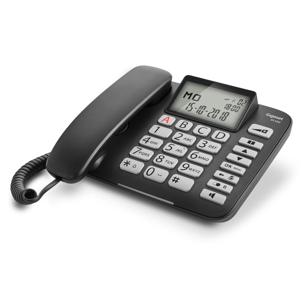 Gigaset Dl580 Teléfono Fijo Teclas Grandes Negro