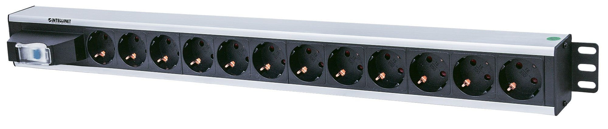 EAN 0766623711449 - Intellinet 711449 unidad de distribución de energía (PDU) 12 salidas AC Negro, Gris imagen 1