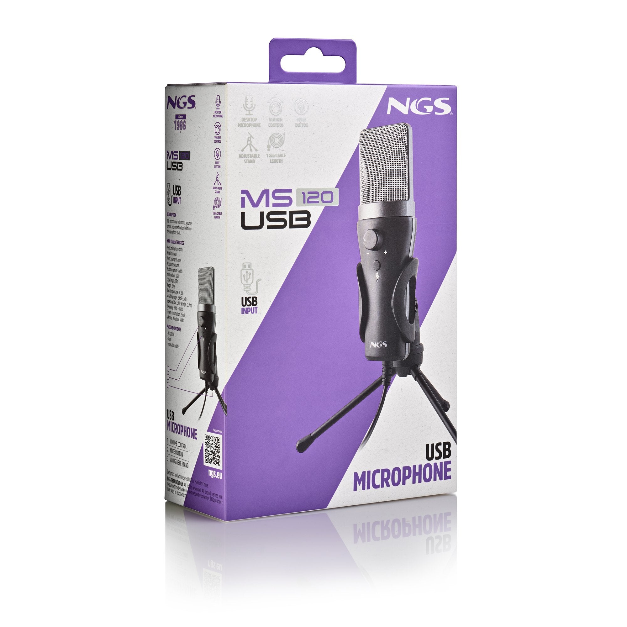 EAN 8435430626988 - NGS MS120 USB Negro Micrófono para crear podcasts imagen 7