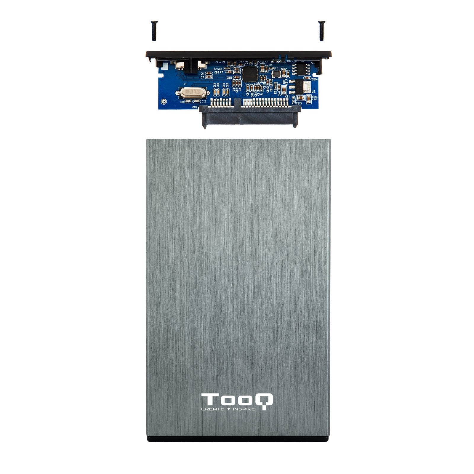 Tooq Carcasa Externa Hdd/Sdd 2.5" Hasta 9,5mm Sata Usb 3.0 - Gris