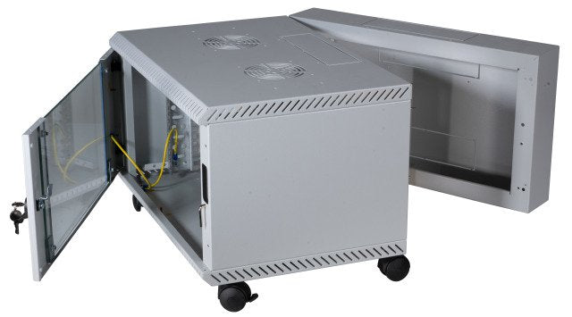 Efb 19" Wandgehäuse 6he, Schwenkend, 2-Teilig, Ral7035, Tiefe 600 Mm
