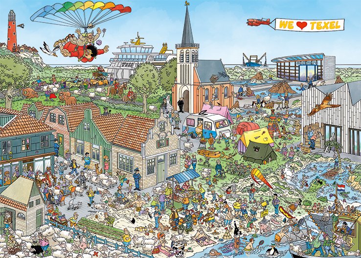 EAN 8710126200360 - Jan van Haasteren 20036 puzzle Puzzle rompecabezas 1000 pieza(s) Cómics imagen 3