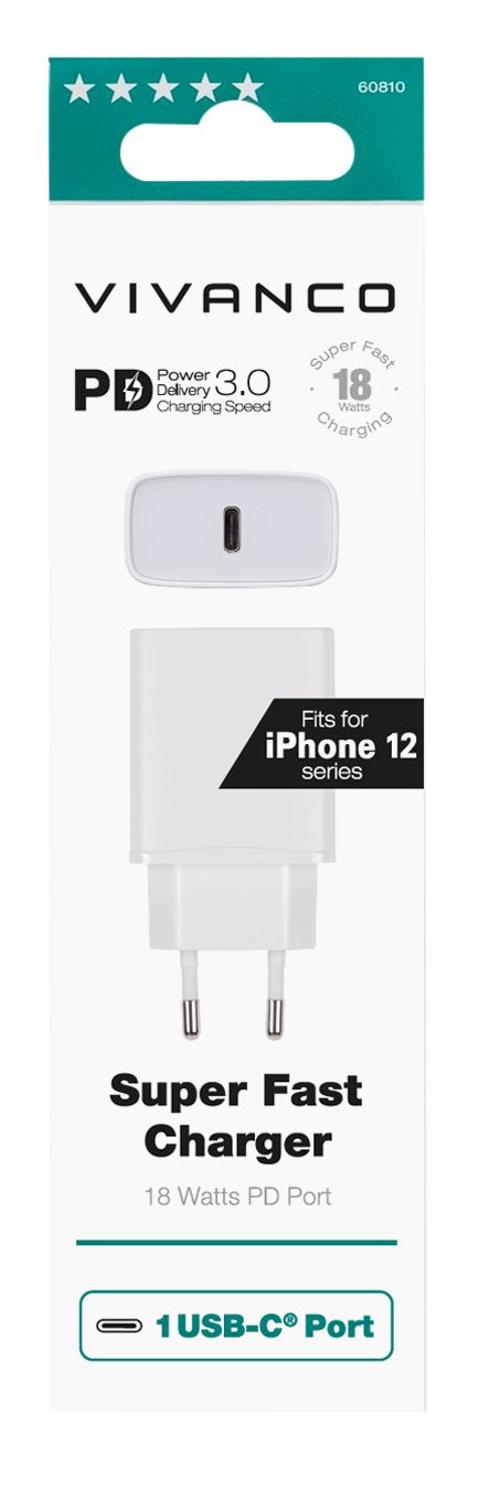 Vivanco Fast Charging 1xusb-C Pd 18w