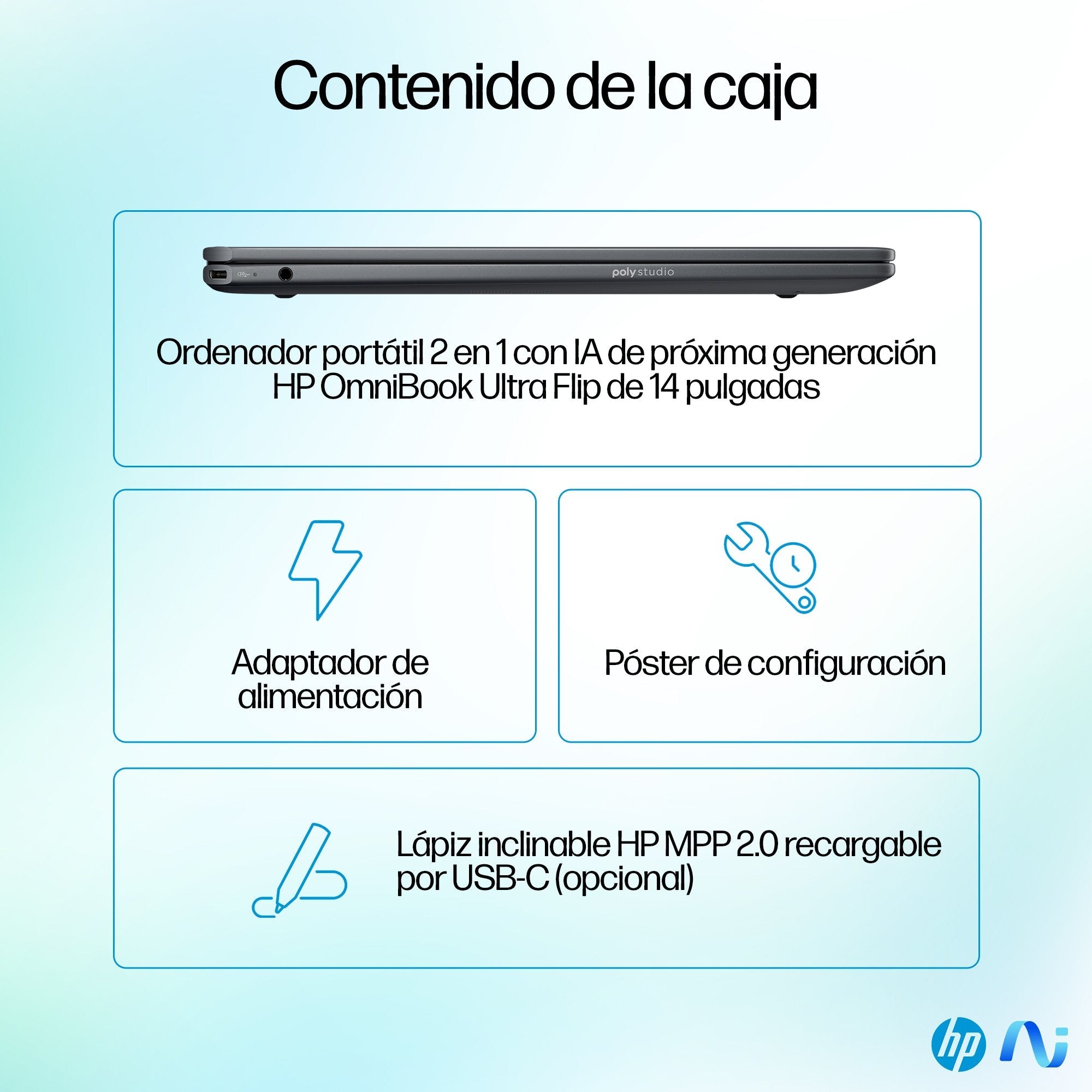EAN 198828974846 - HP OmniBook Ultra Flip 14-fh0006ns Copilot+ PC Intel Core Ultra 7 258V Híbrido (2-en-1) 35,6 cm (14") Pant imagen 5