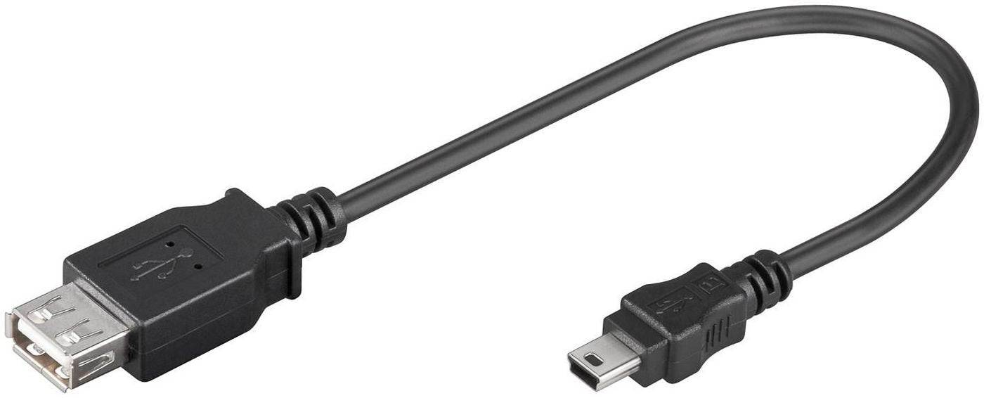 EAN 5711045495281 - Microconnect USBAFBM cable USB USB 2.0 0,2 m USB A Mini-USB B Negro imagen 1