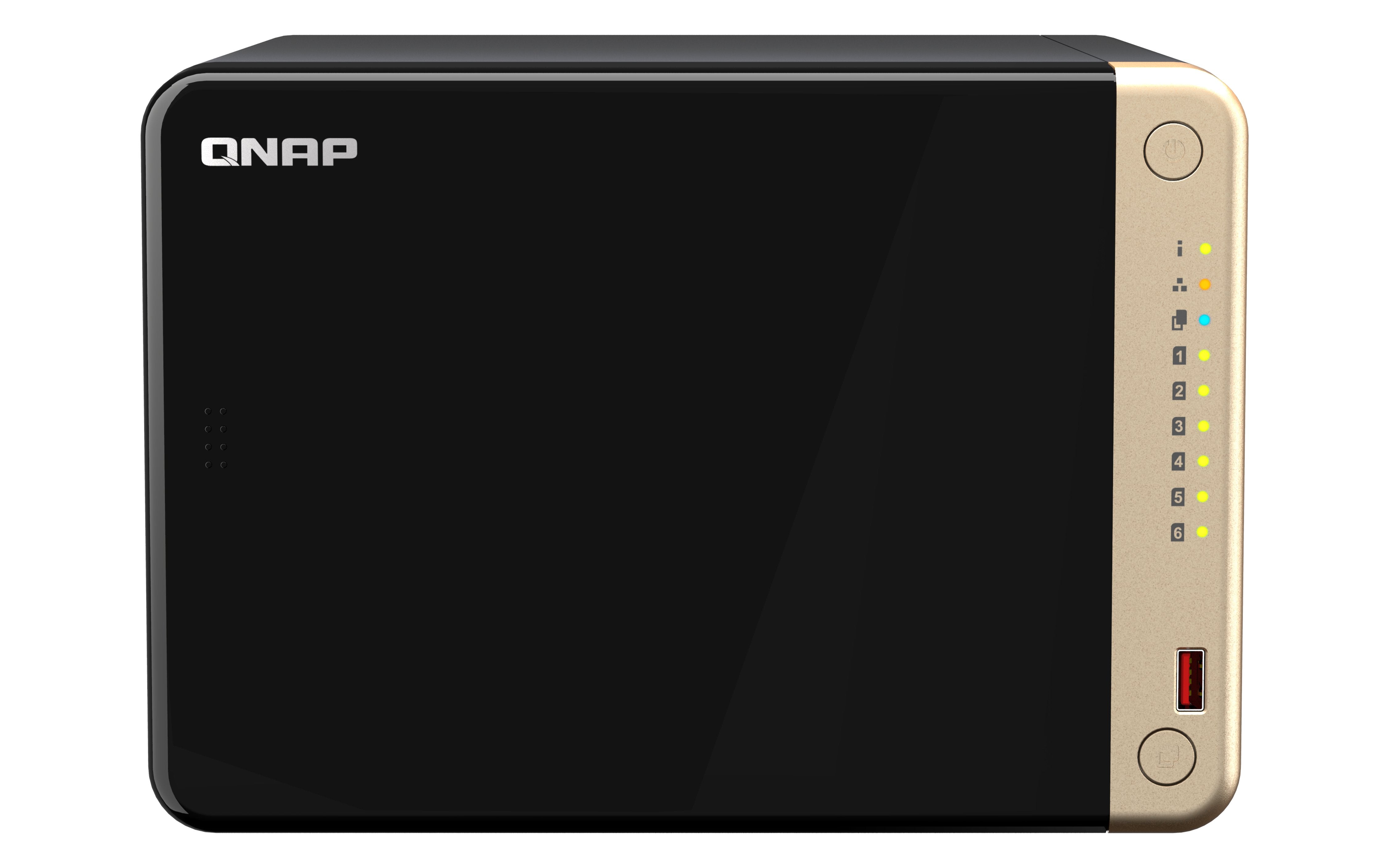 EAN 4711103082317 - QNAP TS-664 NAS Torre Intel® Celeron® N5095 8 GB DDR4 0 TB QNAP QTS Negro, Bronce imagen 1