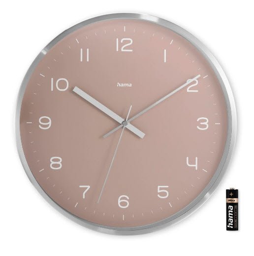 EAN 4047443520838 - Hama Fiji Reloj radiocontrolado Círculo Rosa, Plata imagen 4