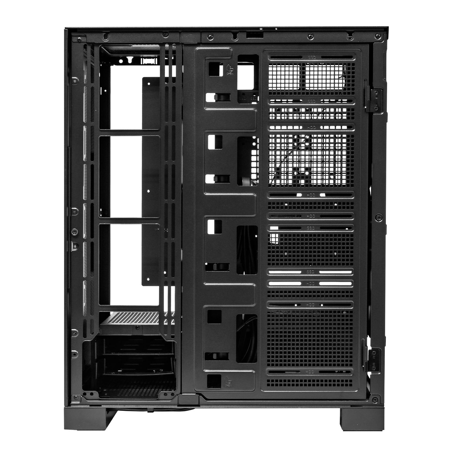 Caja Pc E-Atx Torre Abysm Ai Pro 100 Workstation Negra 9xslots 6xssd 2xhdd 2xusb 3.0 1xusb-C Color Negro