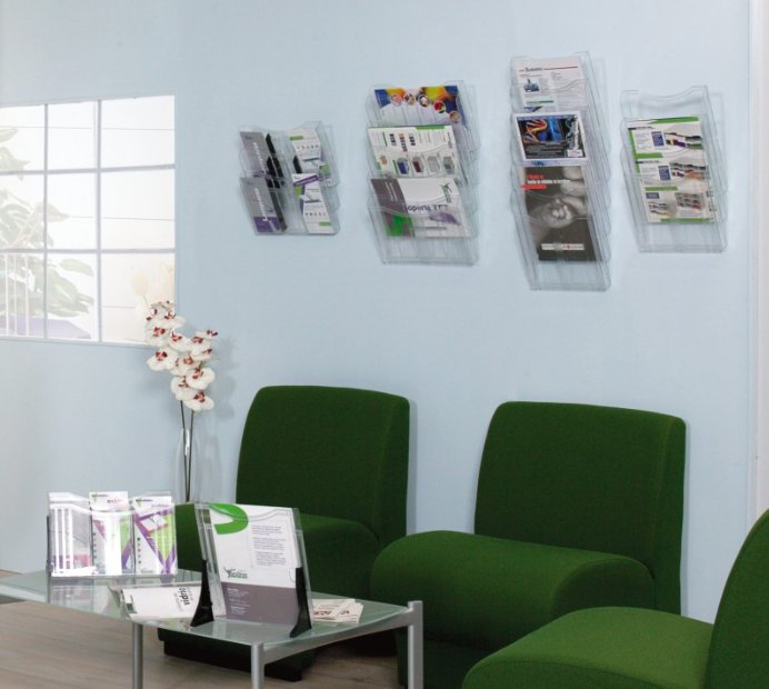 EAN 8429368235275 - Archivo 2000 6126 AZ TP portacartel y stand de información Portafolletos A4 Poliestireno Azul imagen 2