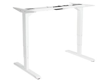 Mesa Electrica Ergonomica Altura Regulable Motor Dual Sin Tablero Color Estructura Blanca Control Tactil Altura Desde 620mm-1280mm