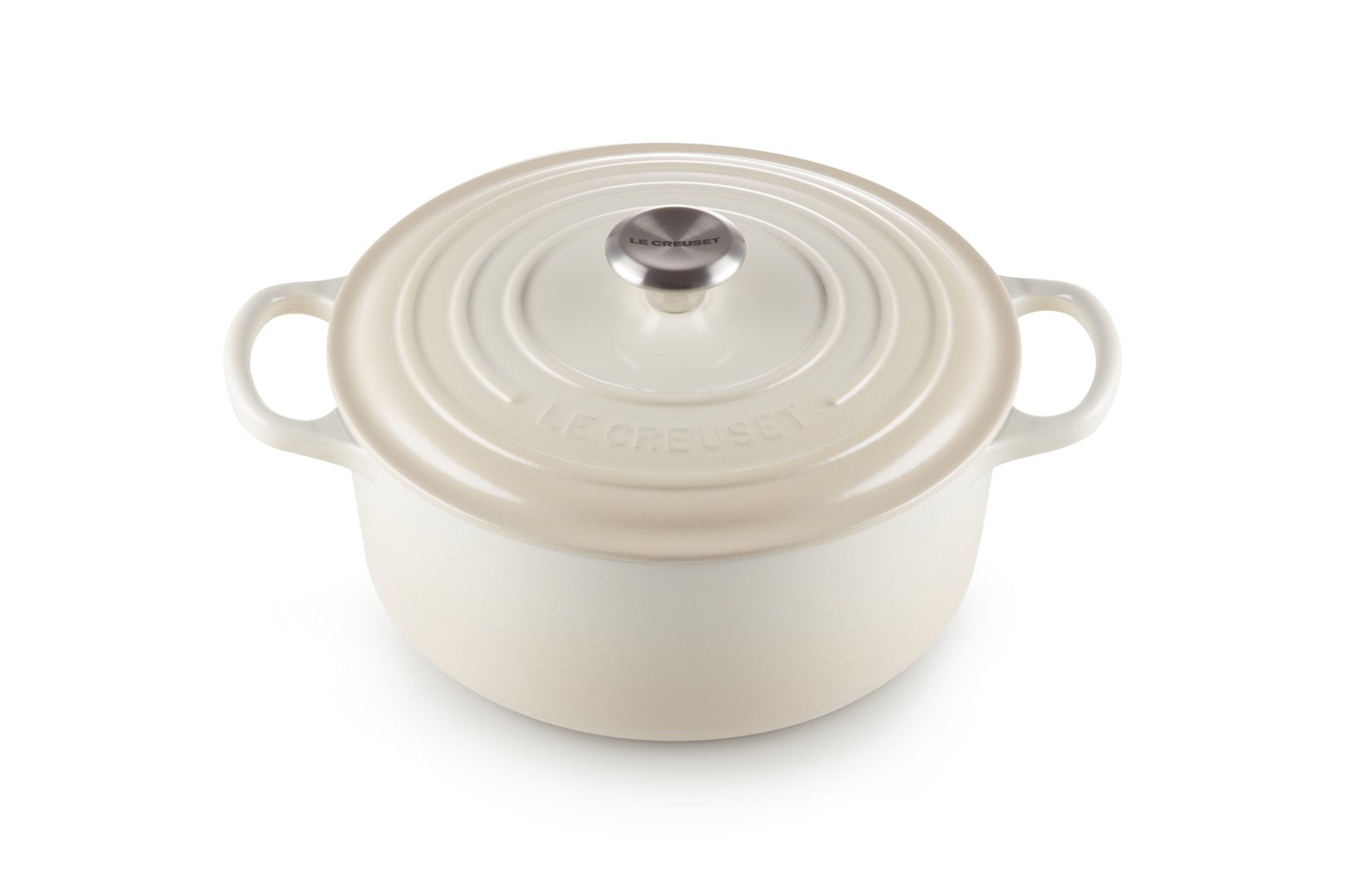 Le Creuset Signature Roaster Round 26cm Meringue (21177267164430)