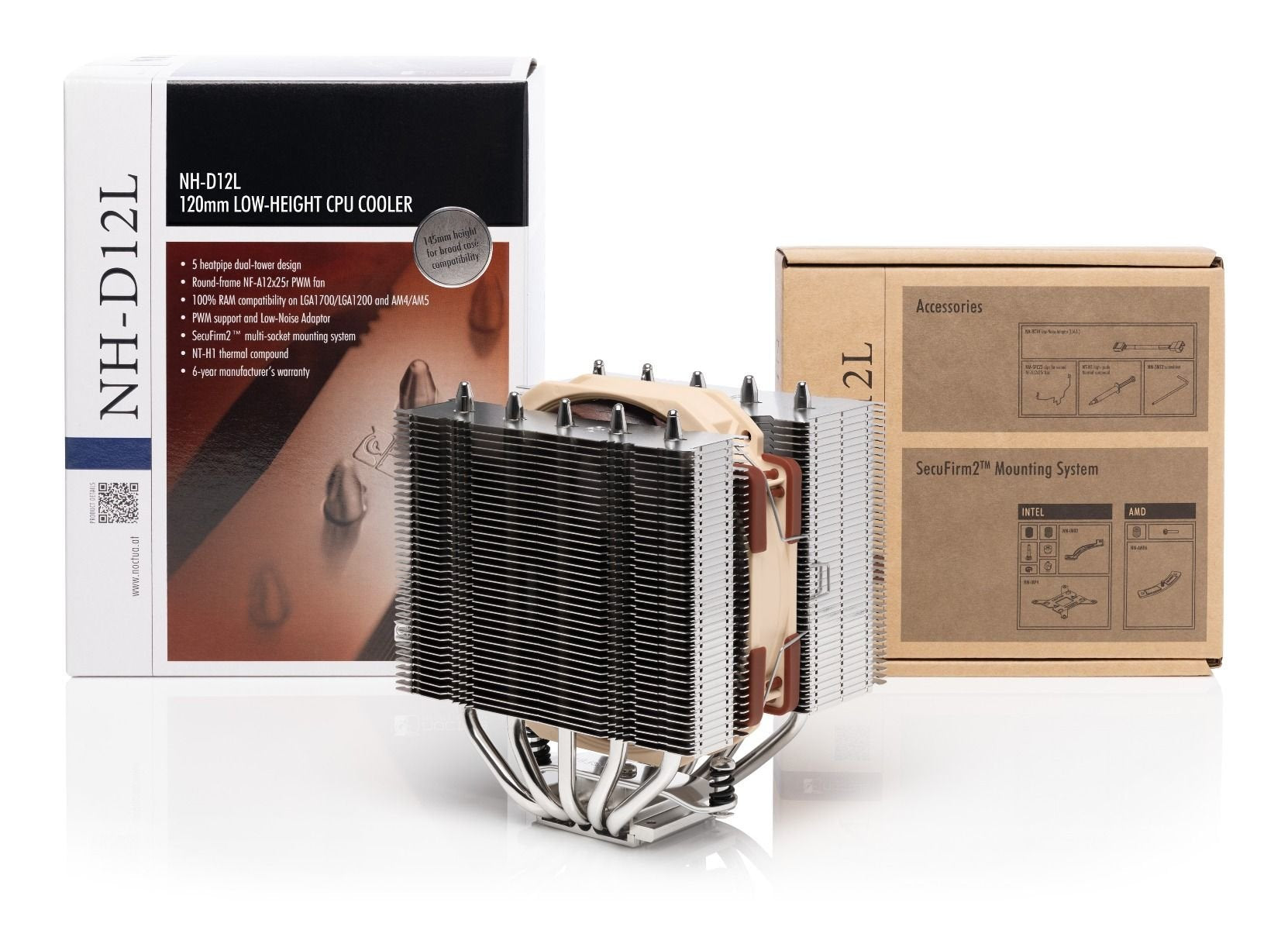 EAN 9010018000337 - Noctua NH-D12L sistema de refrigeración para ordenador Procesador Refrigerador de aire Aluminio, Beige, M imagen 5