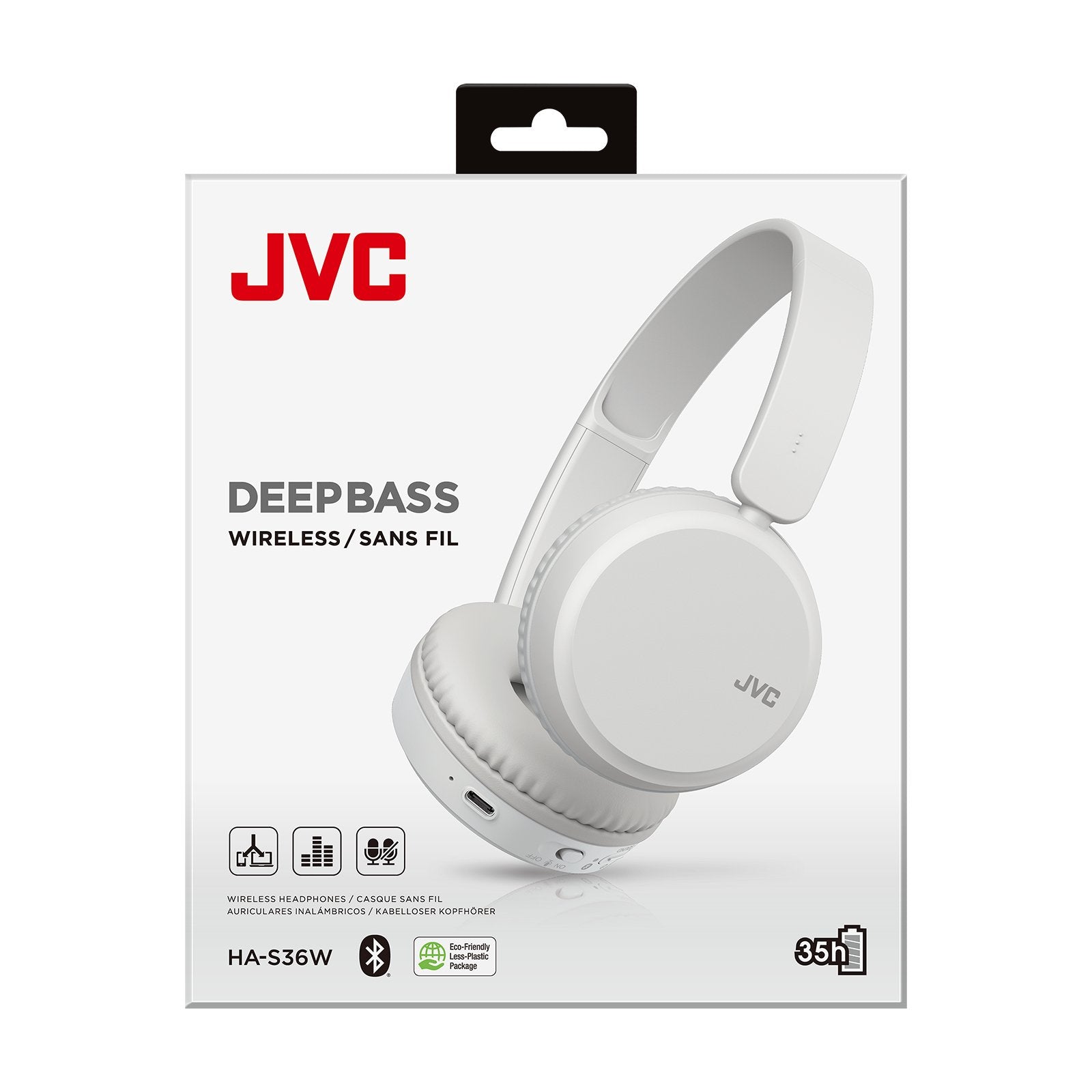EAN 4975769472824 - JVC HA-S36W Auriculares Inalámbrico Diadema Llamadas/Música Bluetooth Blanco imagen 6