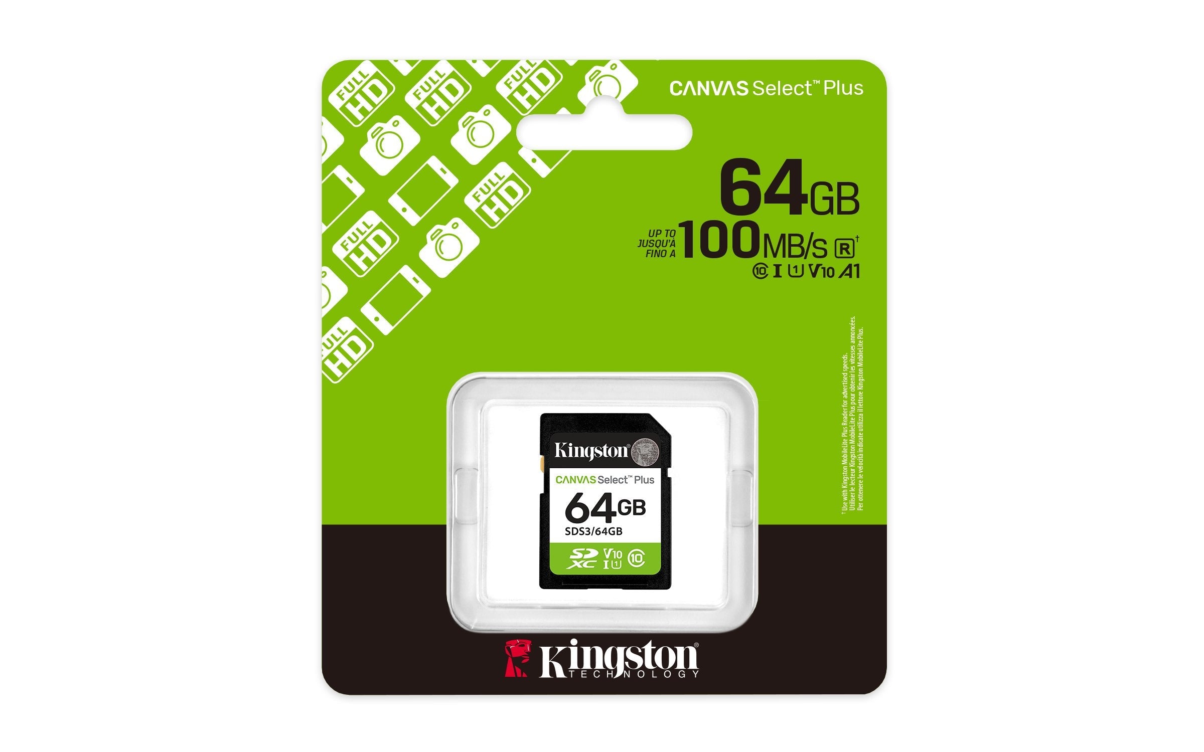 EAN 0740617348255 - Kingston Technology Canvas Select Plus Gen3 SD Clase 10 imagen 3