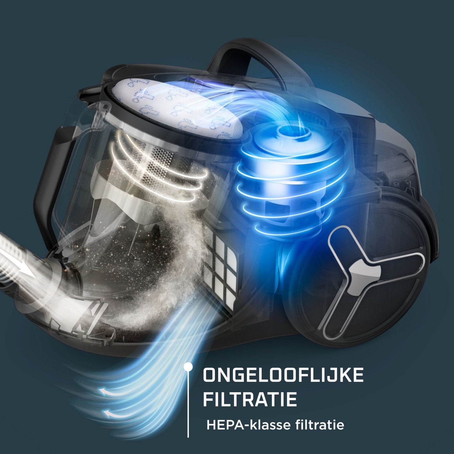 Aspiradora Rowenta Green Force Cyclonic Effitech Ro7c36 Negro/Gris Ro7c36