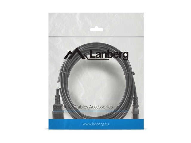 Lanberg Cable Alargador De Alimentacion 5 Metros Ca-C13e-11cc-0050-Bk Conectores Iec320 C13 / Iec320 C14