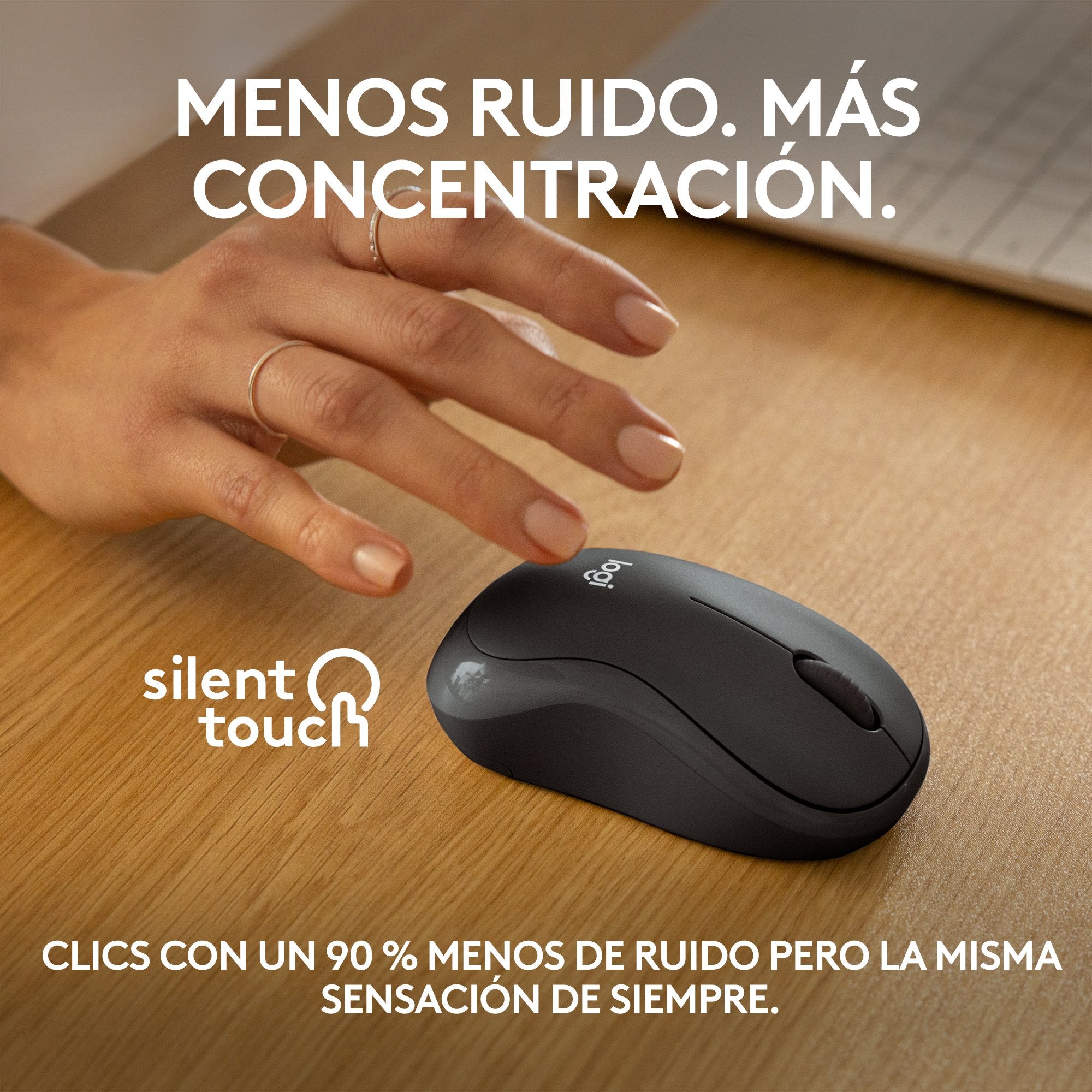 Ratón Logitech M240 Silent Ambidextro Bluetooth Graphite 910-007119