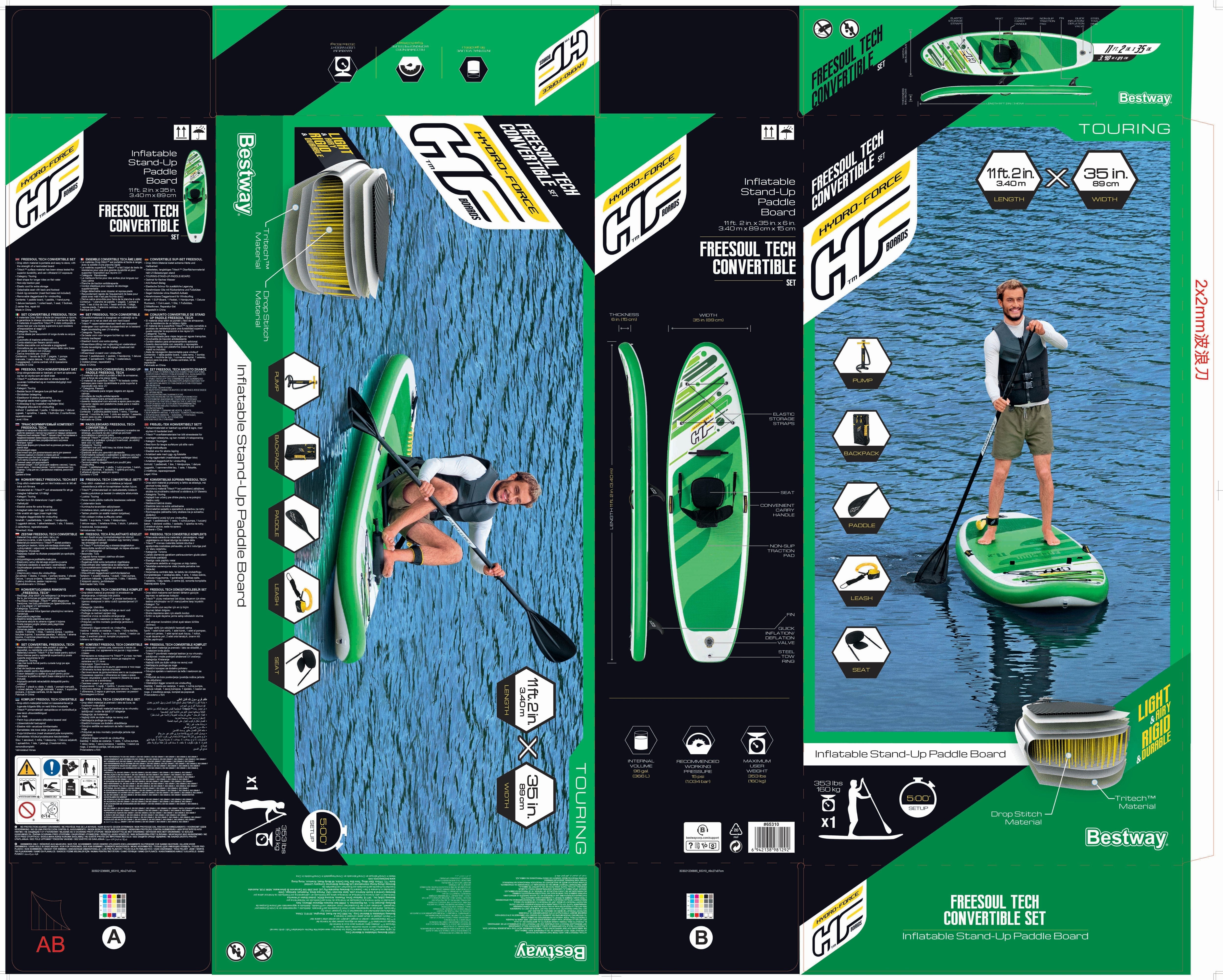 EAN 6942138952780 - Bestway 65310 tabla de surf Tabla de stand up paddle (SUP) imagen 41