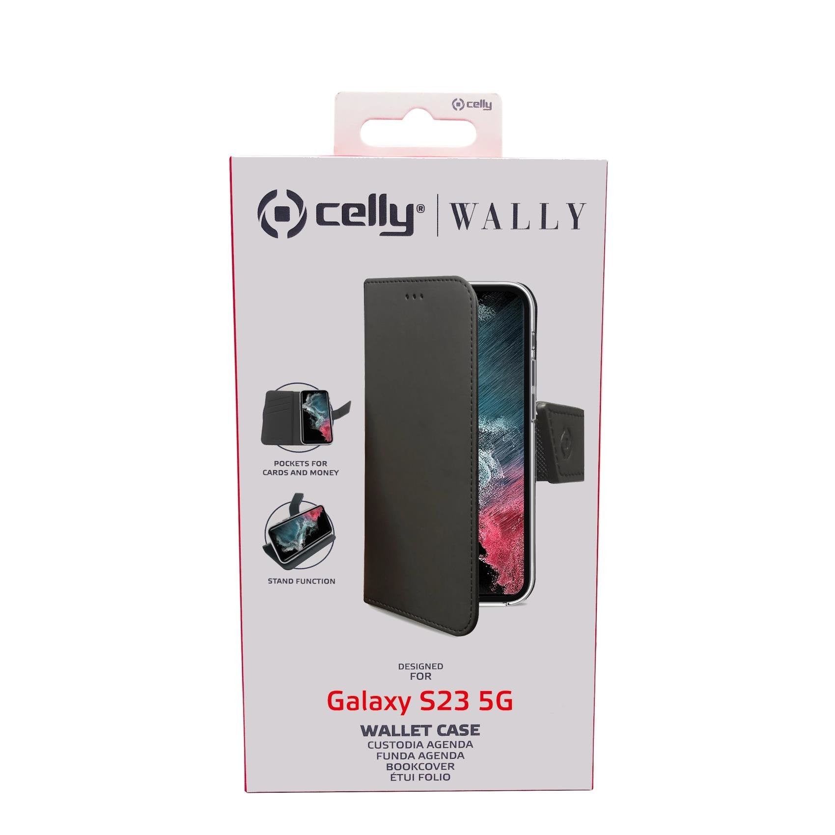 Celly Wally Funda Para Galaxy S23 5g (6.1") Libro Negro