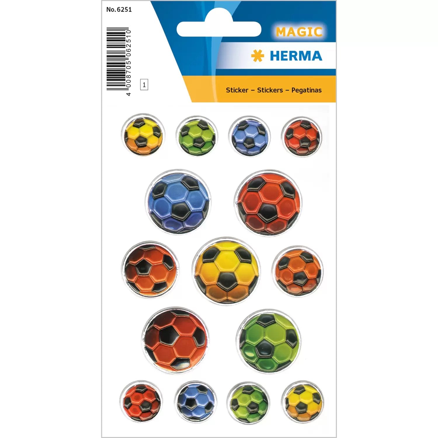 EAN 4008705062510 - HERMA 6251 etiqueta decorativa engomada Plástico Multicolor Permanente 15 pieza(s) imagen 1