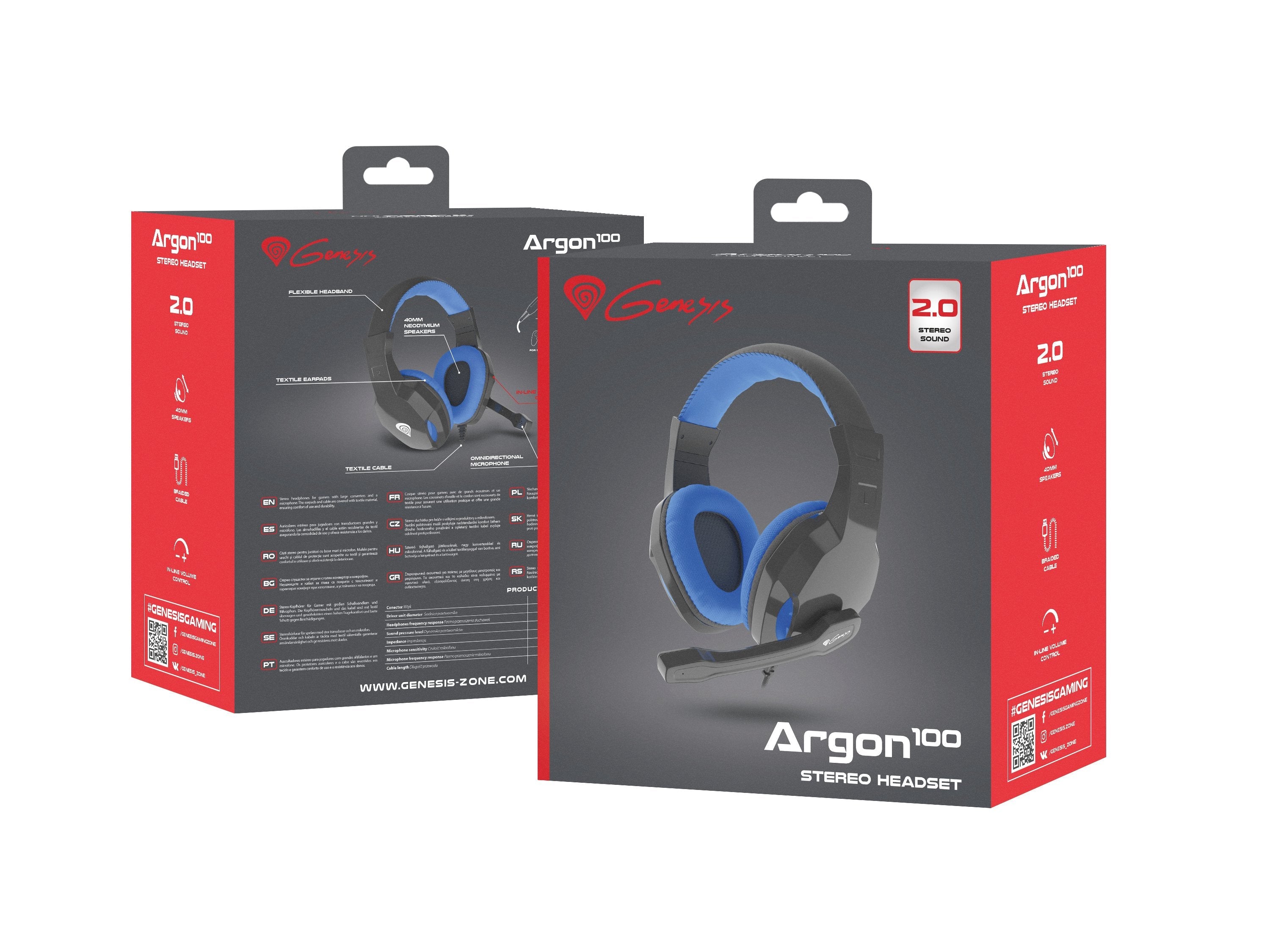 EAN 5901969420135 - GENESIS ARGON 100 Auriculares Alámbrico Diadema Juego Negro, Azul imagen 5