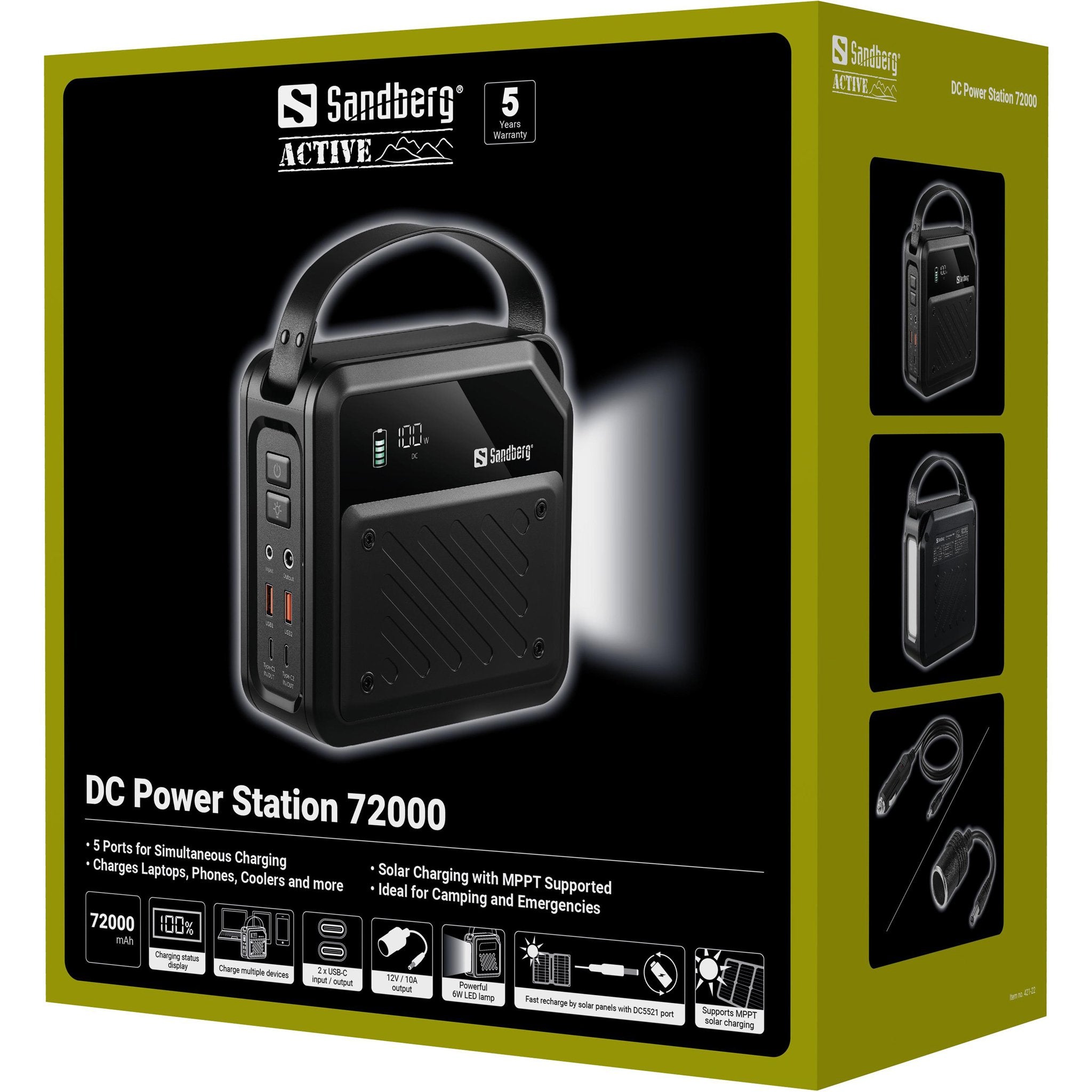 EAN 5705730421228 - Sandberg 421-22 estación de energía portátil Lithium Manganese Iron Phosphate (LMFP) 72000 mAh 200 W 2,31 imagen 10