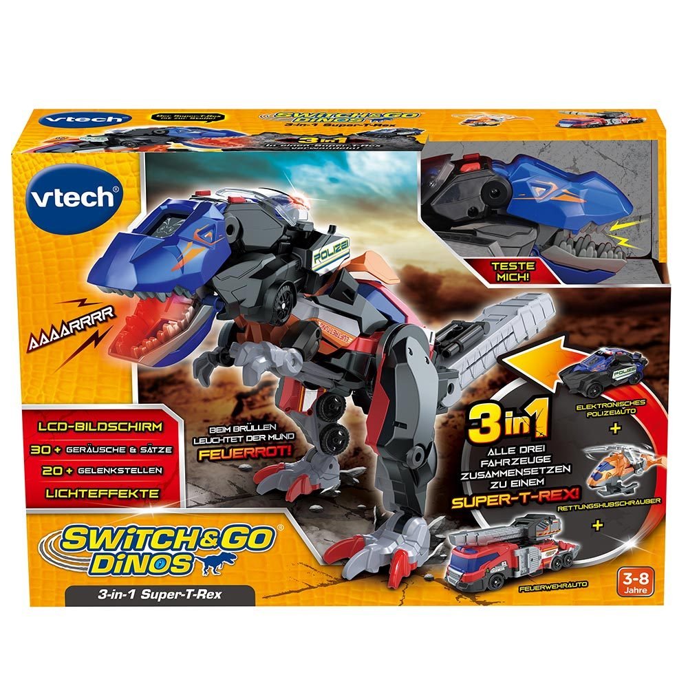 Vtech Switch & Go Dinos-3-In-1 Super-T-Rex, Personaje 80-549504