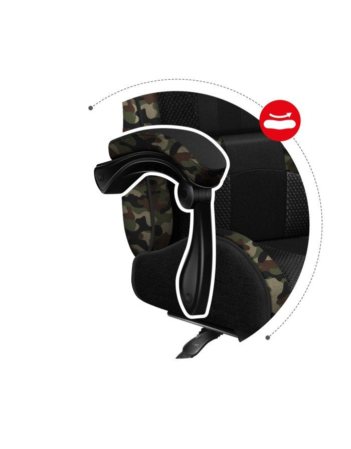 EAN 5903796011548 - Huzaro FORCE 4.7 Silla para videojuegos de PC Asiento (de seguridad) de butaca Negro, Camuflaje imagen 12