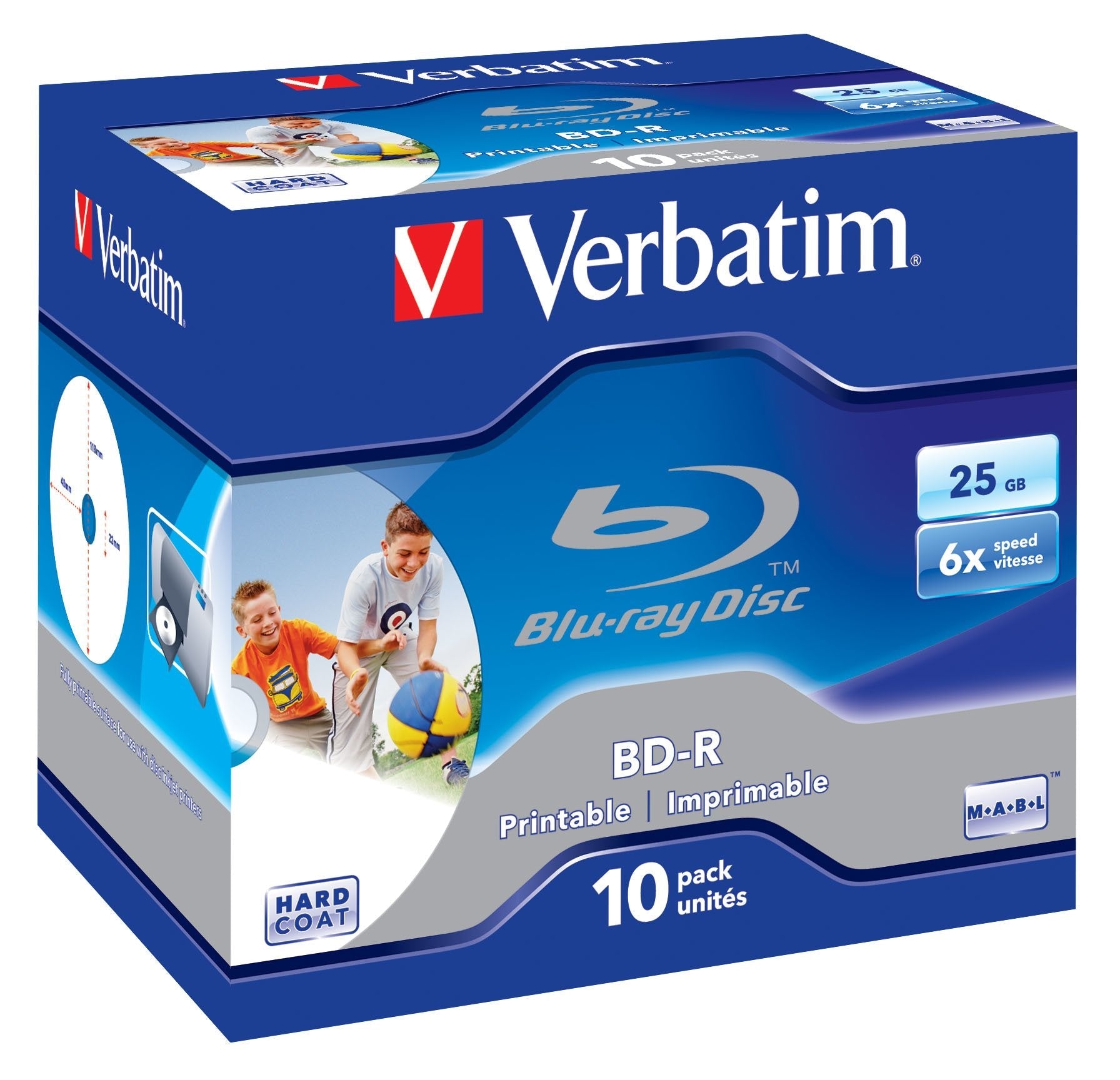 Verbatim Blu-Ray Disc -R Wide Printable 6x 25gb Jewel Case 10